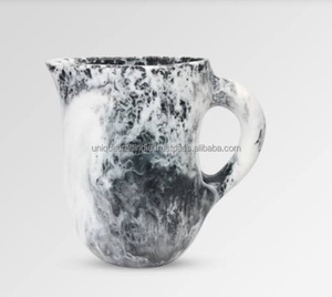 Handmade Resin Cold Water Jug <b>Pot</b> <b>Set</b> Epoxy Coffee Mugs Swirl Pattern Marble Effect Unique Design Custom Size Pitcher Tea Kettle - Product Image 3