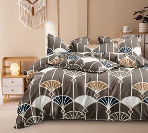 Sábana Ajustable King Size con Diseño Moderno y Estampado, con Fundas de Almohada, 400 Hilos, Microfibra Resistente a la Decoloración, Elegante para Uso en el Hogar y Hoteles - Product Image 1