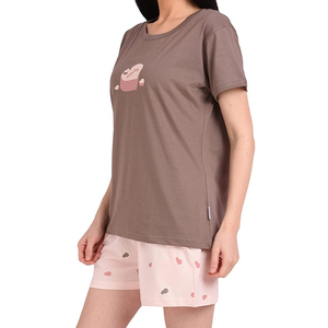 100% Cotton Made Women's Short <b>Set</b> Customized Logo 2 Piece Casual Wear Ladies T Shirts And Shorts <b>Set</b> In Low MOQ - Product Image 3