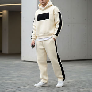 Survêtement d'hiver de qualité supérieure, 100 % coton, grande taille, pour homme, avec logo personnalisé imprimé. - Product Image 3