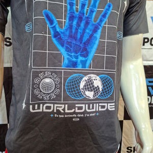 Camiseta de Lujo Casual de Verano, Cuello Redondo, 100% Algodón, Corte Holgado, Diseño con Logotipo en la Parte Delantera, Tejido Grueso y Ecológico - Product Image 4