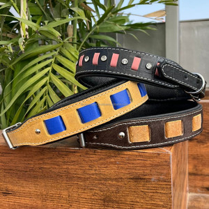 Vente en gros d'usine de colliers de chien de luxe de haute qualité avec rivets en cuir véritable à motif crocodile colliers pour chats et chiens - Product Image 4