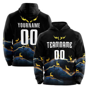 เสื้อฮู้ดทีมกีฬาแบบกำหนดเอง พร้อมปักชื่อและหมายเลขส่วนตัวด้วยลูกปัด |   ผู้ผลิต OEM เสื้อฮู้ดดี้ผู้ชายสำหรับฤดูใบไม้ร่วง - Product Image 1