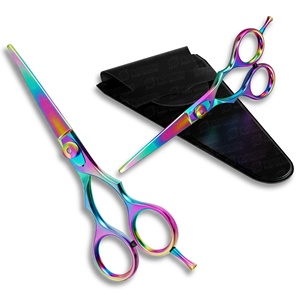 Conception ergonomique avec poignée confortable Ciseaux de coiffure de beauté avec équipement de styliste à lame tranchante à vis réglable - Product Image 4