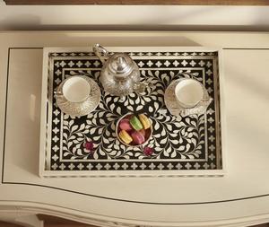 Plateau Feng Shui de Luxe Fait Main Écologique avec Incrustations en Os – Design Décoratif Élégant, Qualité Supérieure pour la Maison et la Cuisine (Idéal pour Servir) - Product Image 5