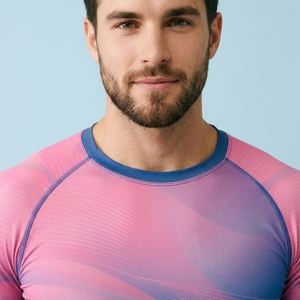 Custom Front Logo Sporty Half Sleeve Compression Shirt for Men Sports Training Gym Workout Quick Dry Athletic Performance - Product Image 4