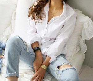 Women's Formal Cotton Twill Dot Pattern Luxury Long Sleeve Button Down Collar <b>Party</b> Dress <b>Shirt</b> - Product Image 3