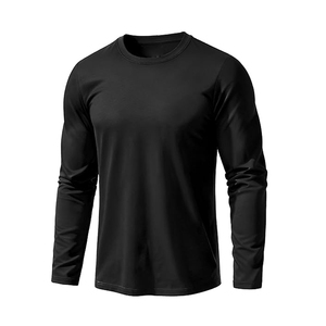 Productos Más Vendidos al por Mayor, Ropa para Hombre, Camiseta Personalizada de Manga Larga Lisa, Camiseta de Poliéster de Secado Rápido para Hombre - Product Image 1
