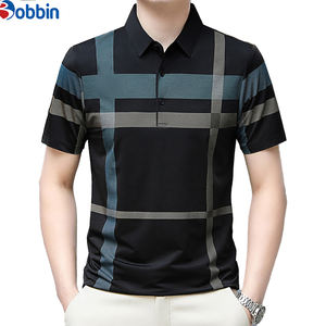 คอลเลคชั่นฤดูร้อนใหม่ เสื้อโปโลผู้ชายแฟชั่น เสื้อโปโลธุรกิจ ลายทาง แขนสั้น สวมใส่สบายๆ สำหรับเดินทาง พร้อมลวดลาย - Product Image 2