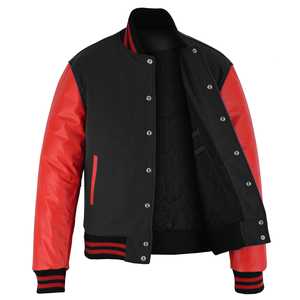 Chaquetas estilo varsity de manga larga para invierno, hechas de cuero/lana, en venta en línea a precio económico. - Product Image 5