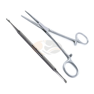 ชุดอุปกรณ์ทำความสะอาดหูสัตว์เลี้ยงแบบมืออาชีพ 2 ชิ้น สำหรับสุนัขและแมว กำจัดขน ขจัดคราบหินปูน คีมคีบ ชุดกรูมมิ่งสัตว์เลี้ยง - Product Image 1