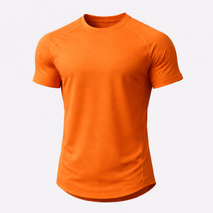Camiseta Deportiva Básica con Corte Ovalado, Cuello Redondo, Manga Corta, Ajuste Musculoso, Alto Rendimiento, Absorbe el Sudor - Product Image 3
