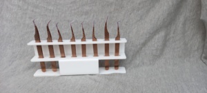 Pince à cils courbée sur mesure pour marque privée, pince à cils courbée à pointe en fibre pour volume, revêtement doré, pointe fine pour prélever les poils, en vente - Product Image 6