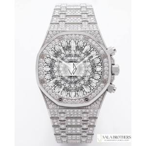 นาฬิกา Audemars Piguet รุ่นขายดีที่สุด นาฬิกาสปอร์ตโบราณ ตัวเรือนสแตนเลสสตีล ประดับคริสตัล พร้อมเพชรแล็บโกรว์ ดีไซน์ทันสมัย ขนาดใหญ่ กลไกควอตซ์ ETA ลายการ์ตูน - Product Image 1