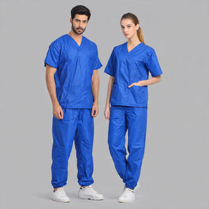 Robe médicale et tenue de travail unisexe pour médecins et infirmières, 100% coton, respirante et confortable - Product Image 4