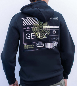 OEM <b>Men</b>’s Custom Printed Zip Up Hoodie Cotton Blend Fleece Sweatshirt Kangaroo Pocket Streetwear Style OEM Premium Quality - Product Image 4