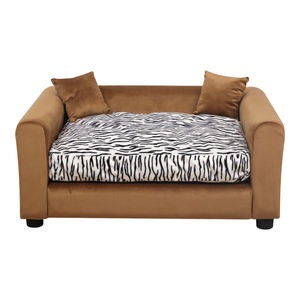 โซฟาสัตว์เลี้ยงขนาดเล็กทรงสี่เหลี่ยม โครงไม้สวยงาม หุ้มผ้ากำมะหยี่อย่างดี เหมาะสำหรับแมวและสุนัข ใช้ได้ทั้งในบ้าน ห้องนอน และออฟฟิศ - Product Image 4