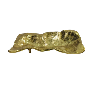 Bandejas Decorativas para Servir Nueces, Galletas y Bocadillos, Acabado en Color Dorado Antiguo, Precio Económico, Decoración para Bodas, Bandeja Dorada para Mesa - Product Image 2