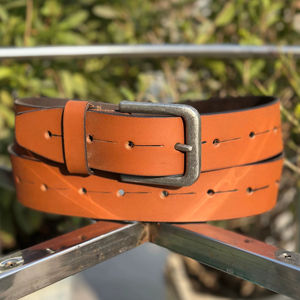 Cinturón de Hombre de Alta Calidad Hecho a Mano con Hebilla de Hierro y Acabado Premium de 3.5 cm de Ancho para Uso Formal y de Oficina - Product Image 1