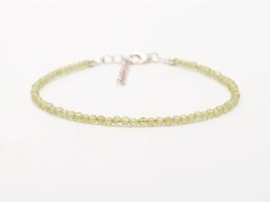 Natural Peridot Faceted Round Gemstone <b>Beaded</b> <b>Bracelet</b> 2MM Handmade Dainty Peridot Stone <b>Bracelet</b> for Women and <b>Men</b> Wholesale - Product Image 4
