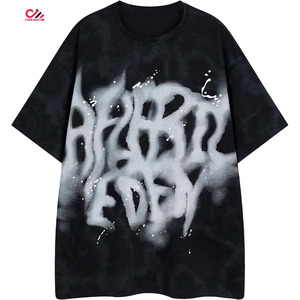 T-shirt délavé à l'acide pour homme 100% coton 250 GSM Coupe oversize Épaules tombantes Logo personnalisé Séchage rapide Respirant - Product Image 3