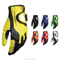 Gants de golf pour hommes en cuir Cabretta de haute qualité, sportifs, en PU, avec logo personnalisé, OEM, marque personnalisée, ODM, antidérapants, couleur personnalisée