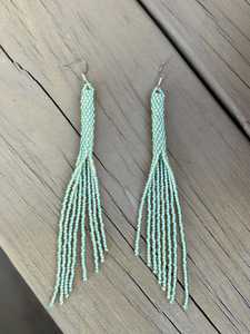 Pendientes de flecos con cuentas rojas hechos a mano, joyería elegante, pendientes largos con borlas, accesorios de moda para mujer, fabricación de joyas - Product Image 5
