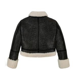 Genuine Leather <b>Men's</b> Retro <b>Old</b>-Fashioned Motorcycle <b>Jacket</b> Pure Head Layer Cowhide Slim-Fit Lapel Coat Casual Trend - Product Image 4
