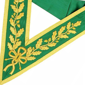 Collier de régalia de Grand Prêtre du 18e Degré Maçonnique Rose Croix, brodé de haute qualité, à coudre, en velours rouge - Product Image 6
