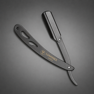 Navaja de Afeitar Recta Vintage Luminex Impex con Mango de Concha de Abulón y Acero al Carbono, Lista para Usar en Barberías y Salones - Product Image 4