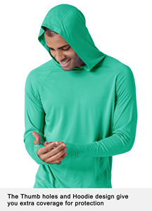 Hoodie de pêche haute performance UPF50+ anti-UV, séchage rapide, pour hommes, vente en gros, faible MOQ - Product Image 2