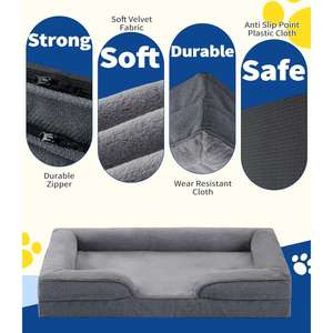 Cama Ortopédica para Perros Grandes, Sofá para Perros, Cojín de Espuma de Soporte, Cama Lavable para Mascotas - Product Image 4