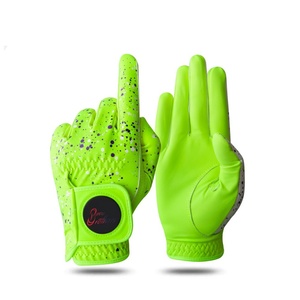 Gants de golf respirants en maille 3D verte pour hommes, main gauche, antidérapants, en fibre, personnalisables, pour le cyclisme, toutes saisons, adhérence optimale - Product Image 3