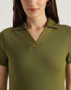 Proveedor de Vestidos Ajustados de Manga Corta con Tejido Acanalado, Producción de Marca Privada Profesional y Personalizada - Product Image 2