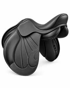 Selle d'équitation anglaise personnalisable – Artisanat en cuir de qualité supérieure, selle d'équitation anglaise en cuir noir faite à la main avec étriers - Product Image 3