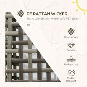 Lampada solare LED da terra esterna con spazzolato PE vimini elegante lanterna da Patio per uso interno/esterno illuminazione del giardino - Product Image 4