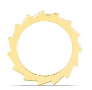 Bague Éternité de Luxe en Or Blanc 14K avec Diamants de Laboratoire Taille Baguette Élégante et Audacieuse, 6.16 CTW, pour Anniversaire - Product Image 6