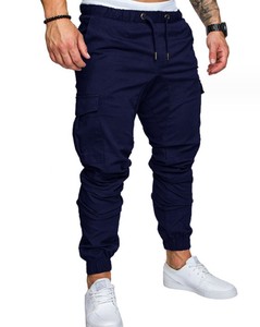 Nouveau pantalon décontracté pour homme en toile tissée légère, multi-poches, coupe droite, taille haute, écologique - Product Image 5