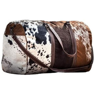 Sac de voyage en cuir de vachette, style personnalisé, sac de voyage en toile - Product Image 1
