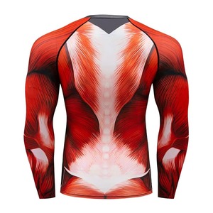 Camiseta Rash Guard para Hombre, Transpirable, de Secado Rápido, Compresión, para Gimnasio, Fitness, Entrenamiento, Running, Ropa Deportiva - Product Image 5
