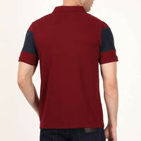 Haut décontracté en coton tricoté uni à manches courtes pour homme, respirant, compressé, grande taille, couleur bordeaux