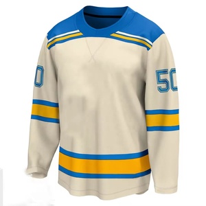 Nueva Camiseta de Hockey sobre Hielo Roja y Blanca, Estilo Simple, Muestra Gratis, Alta Calidad, 100% Poliéster, Bloques de Color, Impresión Digital, Secado Rápido - Product Image 2