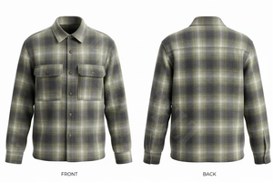 Chemise de travail personnalisée à carreaux, boutonnée, avec deux poches, design élégant et décontracté en flanelle, vente en gros - Product Image 3