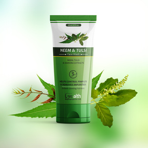 Nettoyant visage en gel au Neem et au Tulsi, parfum herbal doux, pour un nettoyage en profondeur, contrôle du sébum, peau saine et éclatante (pour femmes) - Product Image 2