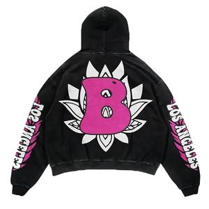 Personnalisé Vintage Acid Wash Imprimer Hiver Léger 2 Pièces Survêtement Hommes Unisexe Plus La Taille Jogger Costume À Capuche Shorts Survêtement Ensemble - Product Image 4