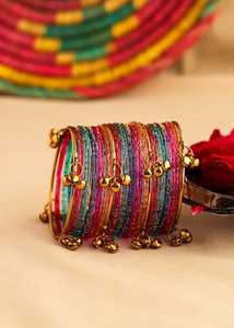 Ensemble de bracelets Churiyan en perles de verre, toutes tailles, faible MOQ et prix, bijoux pour femmes, couleurs et tailles personnalisées, bracelets traditionnels kashmiris pour filles - Product Image 2