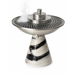 Modern Gold Metal Incense Burner, Elegant Black Base <b>Bakhoor</b> <b>Oud</b> Censer Stand For Middle East Ramadan Home Decor & Hotels - Product Image 5