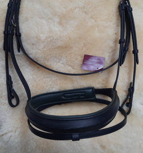 Brida de caballo de cuero ecuestre de excelente calidad, tocado acolchado suave, banda para la nariz con banda para cejas de cristal ostentoso, productos para montar a caballo - Product Image 4