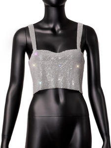 Shiny Metallic Liquid Turtleneck Crop <b>Top</b> Vest Sleeveless Wet Look Tank <b>Tops</b> Party Clubwear party wear dress in low affordable - Product Image 6