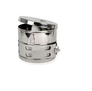 Recipiente para apósitos de acero inoxidable de calidad premium, instrumentos quirúrgicos no activos, Clase I, certificado ISO-13485, fuente de alimentación manual - Product Image 1